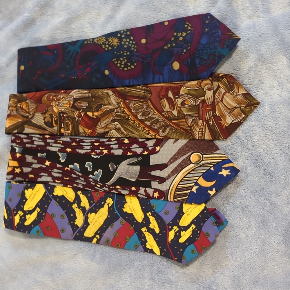 Bealtles Ties Lot Of 4